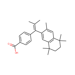 CC(C)=C(c1ccc(C(=O)O)cc1)c1cc2c(cc1C)C(C)(C)CCC2(C)C ZINC000013742678