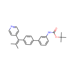 CC(C)=C(c1ccncc1)c1ccc(-c2cccc(NC(=O)OC(C)(C)C)c2)cc1 ZINC000053243383