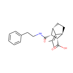 CC(C)=C1[C@H]2CC[C@H]1[C@@H](C(=O)NCCc1ccccc1)[C@H]2C(=O)O ZINC000100614917