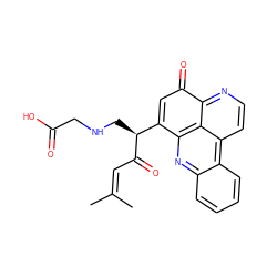 CC(C)=CC(=O)[C@@H](CNCC(=O)O)C1=CC(=O)c2nccc3c2c1nc1ccccc13 ZINC000103195063