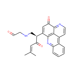 CC(C)=CC(=O)[C@@H](CNCC=O)C1=CC(=O)c2nccc3c2c1nc1ccccc13 ZINC000103195075