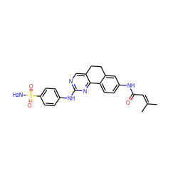 CC(C)=CC(=O)Nc1ccc2c(c1)CCc1cnc(Nc3ccc(S(N)(=O)=O)cc3)nc1-2 ZINC000049785215