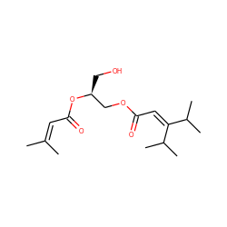 CC(C)=CC(=O)O[C@@H](CO)COC(=O)C=C(C(C)C)C(C)C ZINC000013862900