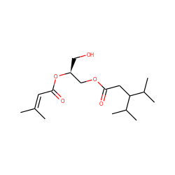 CC(C)=CC(=O)O[C@@H](CO)COC(=O)CC(C(C)C)C(C)C ZINC000013517841