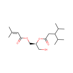 CC(C)=CC(=O)OC[C@H](CO)OC(=O)CC(C(C)C)C(C)C ZINC000013862896