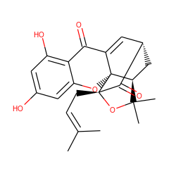 CC(C)=CC[C@@]12OC(C)(C)[C@@H]3C[C@@H](C=C4C(=O)c5c(O)cc(O)cc5O[C@]431)C2=O ZINC000040972858