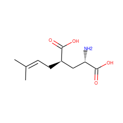 CC(C)=CC[C@H](C[C@H](N)C(=O)O)C(=O)O ZINC000013808475