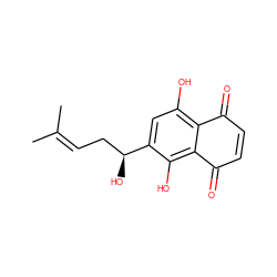 CC(C)=CC[C@H](O)c1cc(O)c2c(c1O)C(=O)C=CC2=O ZINC000101154772