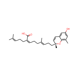 CC(C)=CCC/C(=C/CC/C(C)=C/CC[C@]1(C)C=Cc2cc(O)cc(C)c2O1)C(=O)O ZINC000014691441