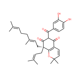 CC(C)=CCC/C(C)=C/C[C@]1(CC=C(C)C)C(=O)C(C(=O)c2ccc(O)c(O)c2)C(=O)C2=C1OC(C)(C)C=C2 ZINC001772611462