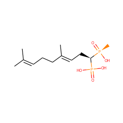 CC(C)=CCC/C(C)=C/C[C@H](P(=O)(O)O)[P@](C)(=O)O ZINC000013742052