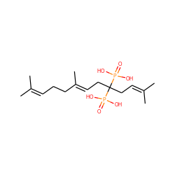 CC(C)=CCC/C(C)=C/CC(CC=C(C)C)(P(=O)(O)O)P(=O)(O)O ZINC000029123706