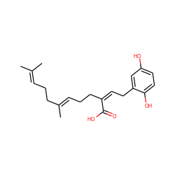 CC(C)=CCC/C(C)=C/CC/C(=C/Cc1cc(O)ccc1O)C(=O)O ZINC000015251938