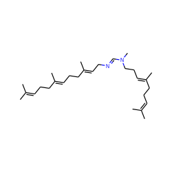 CC(C)=CCC/C(C)=C/CC/C(C)=C/C/N=C/N(C)CC/C=C(\C)CCC=C(C)C ZINC000013533330