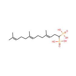 CC(C)=CCC/C(C)=C/CC/C(C)=C/CC(P(=O)(O)O)P(=O)(O)O ZINC000001534685