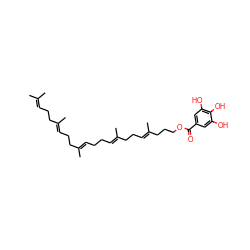 CC(C)=CCC/C(C)=C/CC/C(C)=C/CC/C=C(\C)CC/C=C(\C)CCCOC(=O)c1cc(O)c(O)c(O)c1 ZINC000026504767