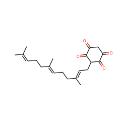 CC(C)=CCC/C(C)=C/CC/C(C)=C/CC1C(=O)C(=O)CC(=O)C1=O ZINC000085854873