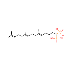 CC(C)=CCC/C(C)=C/CC/C(C)=C/CCCC(P(=O)(O)O)P(=O)(O)O ZINC000001534683