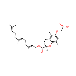 CC(C)=CCC/C(C)=C/CC/C(C)=C/COC(=O)[C@@]1(C)CCc2c(C)c(OCC(=O)O)c(C)c(C)c2O1 ZINC000096272096