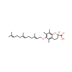 CC(C)=CCC/C(C)=C/CC/C(C)=C/COc1c(C)c(C)c2c(c1C)CC[C@](C)(C(=O)O)O2 ZINC000096272100