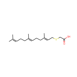 CC(C)=CCC/C(C)=C/CC/C(C)=C/CSCC(=O)O ZINC000002558855