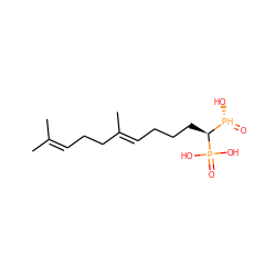 CC(C)=CCC/C(C)=C/CCC[C@@H]([P@@H](=O)O)P(=O)(O)O ZINC000013742106