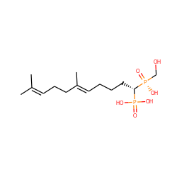 CC(C)=CCC/C(C)=C/CCC[C@@H](P(=O)(O)O)[P@](=O)(O)CO ZINC000013742084