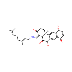 CC(C)=CCC/C(C)=C/CN/C=C1\C(=O)CC[C@@]2(C)c3cc4c(cc3C(=O)C(=O)C12)C(=O)C=CC4=O ZINC000066066021