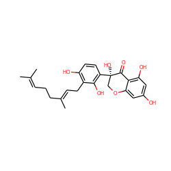 CC(C)=CCC/C(C)=C/Cc1c(O)ccc([C@]2(O)COc3cc(O)cc(O)c3C2=O)c1O ZINC000653786540