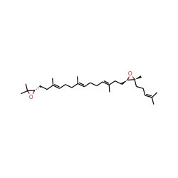 CC(C)=CCC[C@@]1(C)O[C@@H]1CC/C(C)=C/CC/C=C(\C)CC/C=C(\C)CC[C@@H]1OC1(C)C ZINC000013523564