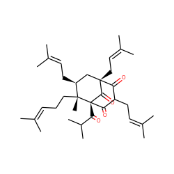 CC(C)=CCC[C@]1(C)[C@@H](CC=C(C)C)C[C@]2(CC=C(C)C)C(=O)C(CC=C(C)C)C(=O)[C@@]1(C(=O)C(C)C)C2=O ZINC000100076763