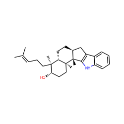 CC(C)=CCC[C@]1(C)[C@@H](O)CC[C@@]2(C)[C@H]1CC[C@H]1Cc3c([nH]c4ccccc34)[C@@]12C ZINC000034010897