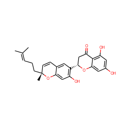 CC(C)=CCC[C@]1(C)C=Cc2cc([C@@H]3CC(=O)c4c(O)cc(O)cc4O3)c(O)cc2O1 ZINC000005158748