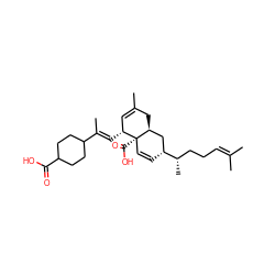 CC(C)=CCC[C@H](C)[C@@H]1C=C[C@@]2(C(=O)O)[C@H](/C=C(\C)C3CCC(C(=O)O)CC3)C=C(C)C[C@H]2C1 ZINC000143196945