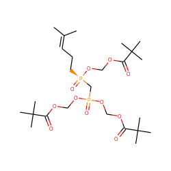 CC(C)=CCC[P@](=O)(CP(=O)(OCOC(=O)C(C)(C)C)OCOC(=O)C(C)(C)C)OCOC(=O)C(C)(C)C ZINC001772618485