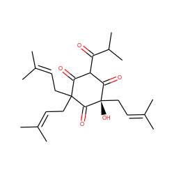 CC(C)=CCC1(CC=C(C)C)C(=O)C(C(=O)C(C)C)C(=O)[C@](O)(CC=C(C)C)C1=O ZINC000035466192