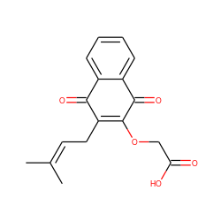 CC(C)=CCC1=C(OCC(=O)O)C(=O)c2ccccc2C1=O ZINC000001638353