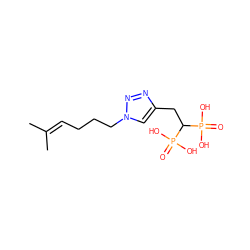 CC(C)=CCCCn1cc(CC(P(=O)(O)O)P(=O)(O)O)nn1 ZINC001772617294