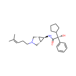 CC(C)=CCCN1C[C@H]2[C@H](NC(=O)[C@](O)(c3ccccc3)C3CCCC3)[C@H]2C1 ZINC000101125165