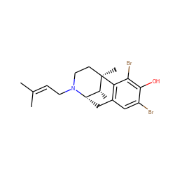 CC(C)=CCN1CC[C@@]2(C)c3c(cc(Br)c(O)c3Br)C[C@H]1[C@H]2C ZINC000100720088