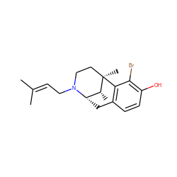 CC(C)=CCN1CC[C@@]2(C)c3c(ccc(O)c3Br)C[C@H]1[C@H]2C ZINC000100720051