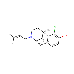 CC(C)=CCN1CC[C@@]2(C)c3c(ccc(O)c3Cl)C[C@H]1[C@H]2C ZINC000100720013