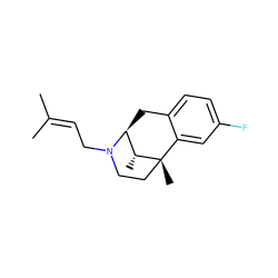 CC(C)=CCN1CC[C@@]2(C)c3cc(F)ccc3C[C@H]1[C@H]2C ZINC000100719785