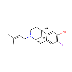 CC(C)=CCN1CC[C@@]2(C)c3cc(O)c(I)cc3C[C@H]1[C@H]2C ZINC000100719927