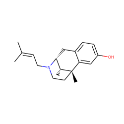 CC(C)=CCN1CC[C@@]2(C)c3cc(O)ccc3C[C@@H]1[C@H]2C ZINC000000020242