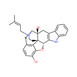 CC(C)=CCN1CC[C@]23c4c5ccc(O)c4O[C@H]2c2[nH]c4ccccc4c2C[C@@]3(O)[C@H]1C5 ZINC000013862662