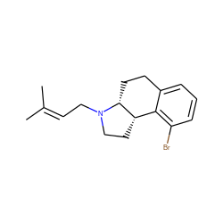 CC(C)=CCN1CC[C@H]2c3c(Br)cccc3CC[C@H]21 ZINC000013740512