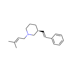 CC(C)=CCN1CCC[C@@H](/C=C/c2ccccc2)C1 ZINC000029336186