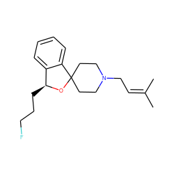 CC(C)=CCN1CCC2(CC1)O[C@@H](CCCF)c1ccccc12 ZINC000045319516