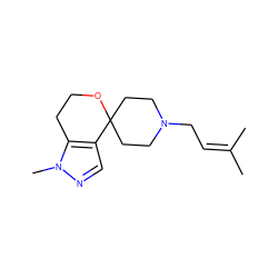 CC(C)=CCN1CCC2(CC1)OCCc1c2cnn1C ZINC000053296311